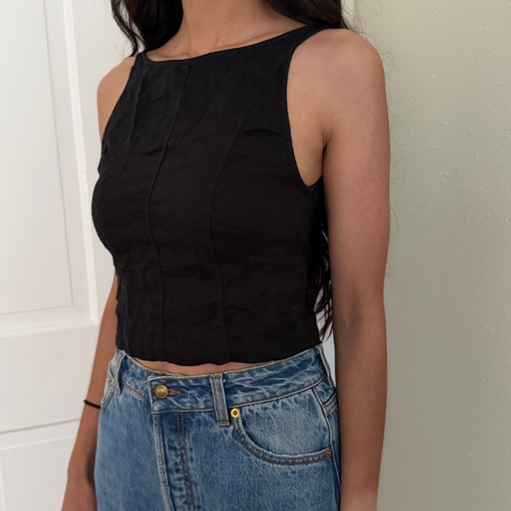 DAGMAR LINEN TOP - Picture 3 of 8
